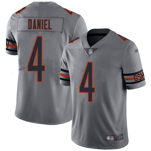 Chicago Bears Limited Silver Men Chase Daniel Jersey NFL Football #4 Inverted Legend